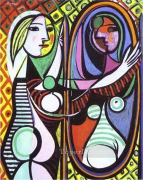  mirror - Girl Before a Mirror 1932 cubism Pablo Picasso